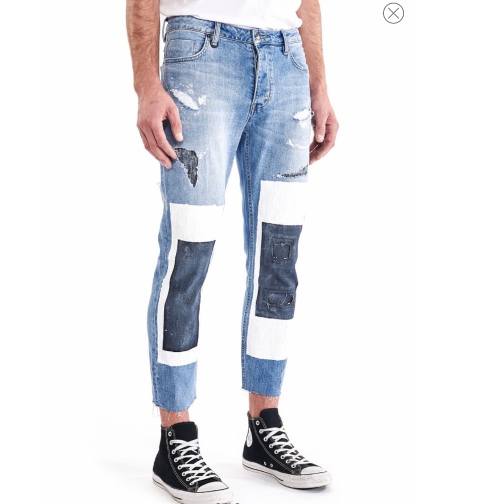Neuw Lou crop distressed slim jeans- size 3